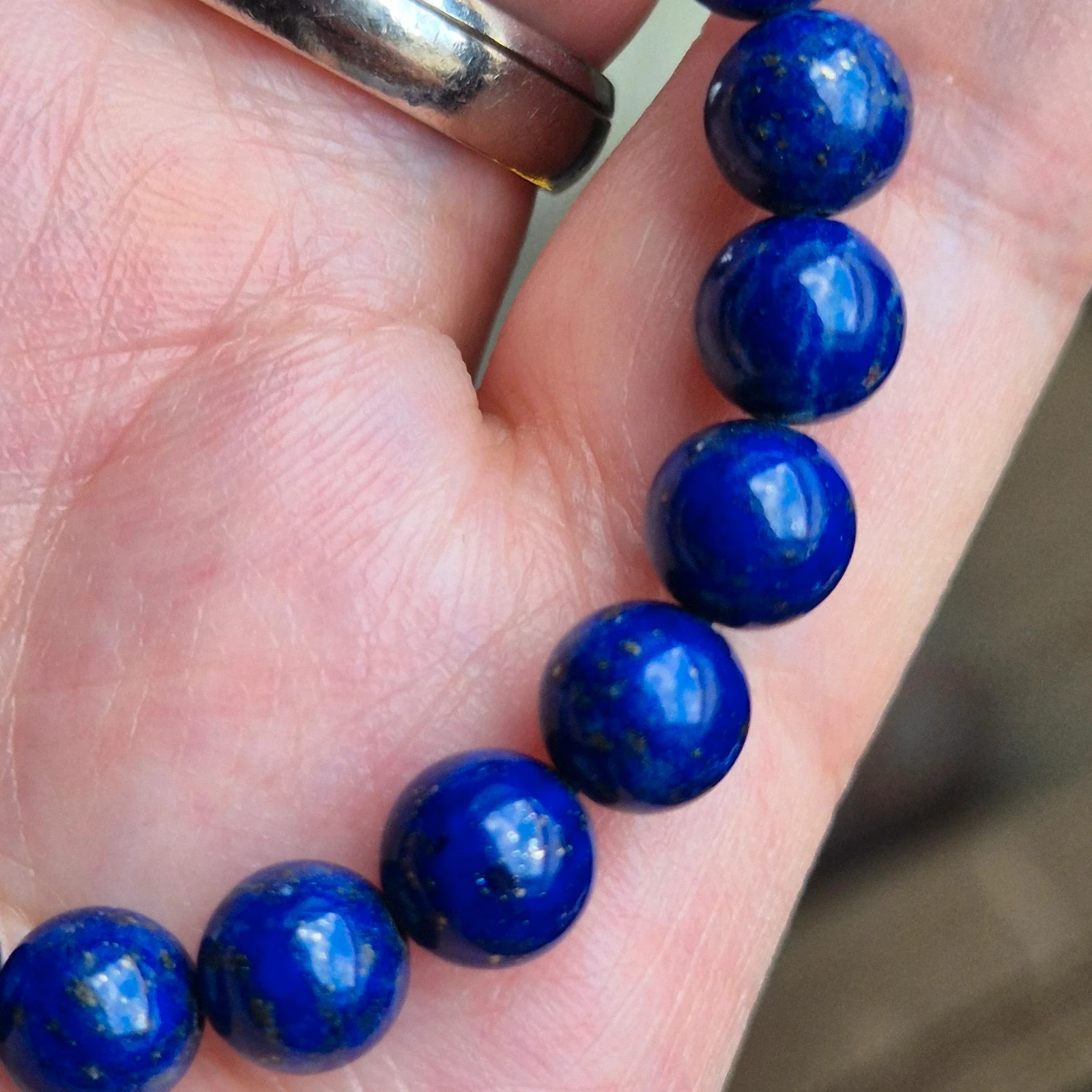 Natual Lapis Lazuli beaded bracelet – photo 3